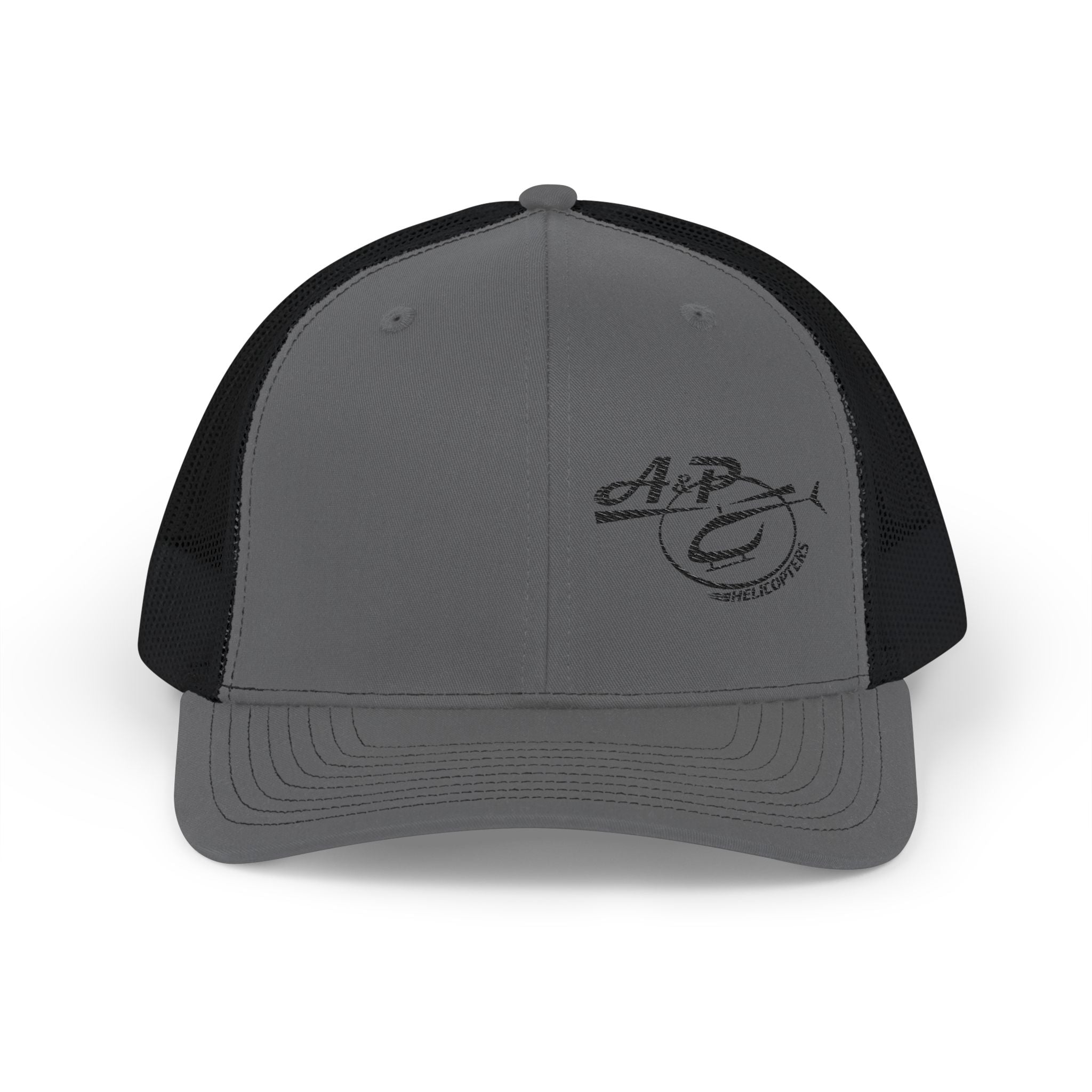 Trucker Cap with Dark Gray Embroidered Logo