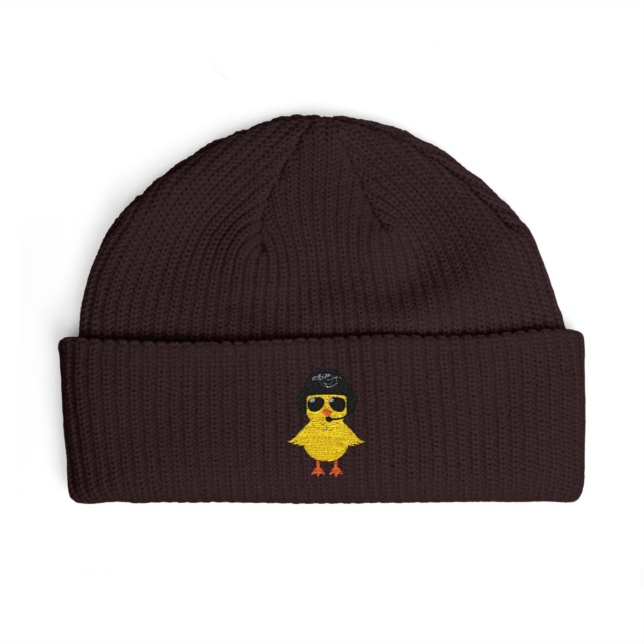 Cuff Beanie - Embroidered Heli-Chick Hat