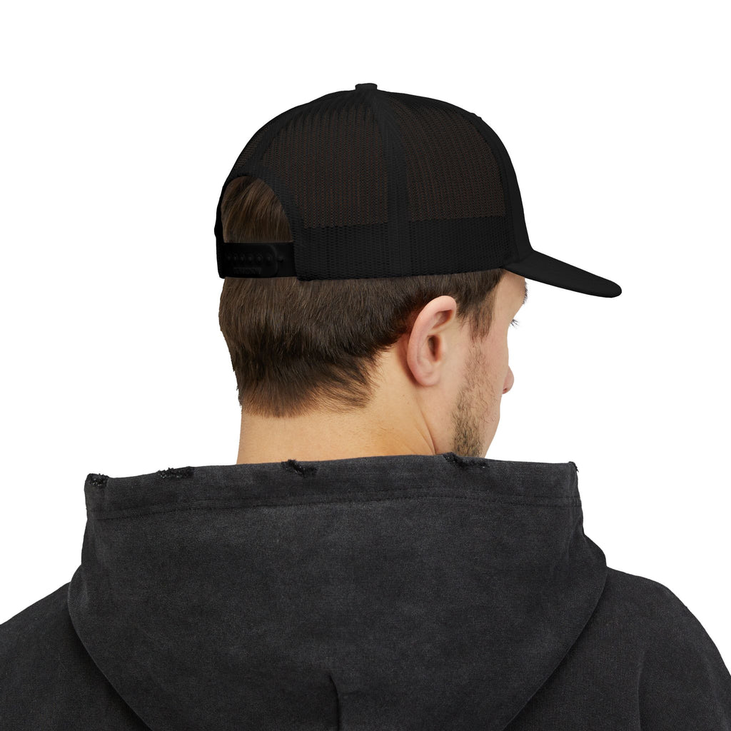 Trucker Cap with Dark Gray Embroidered Logo