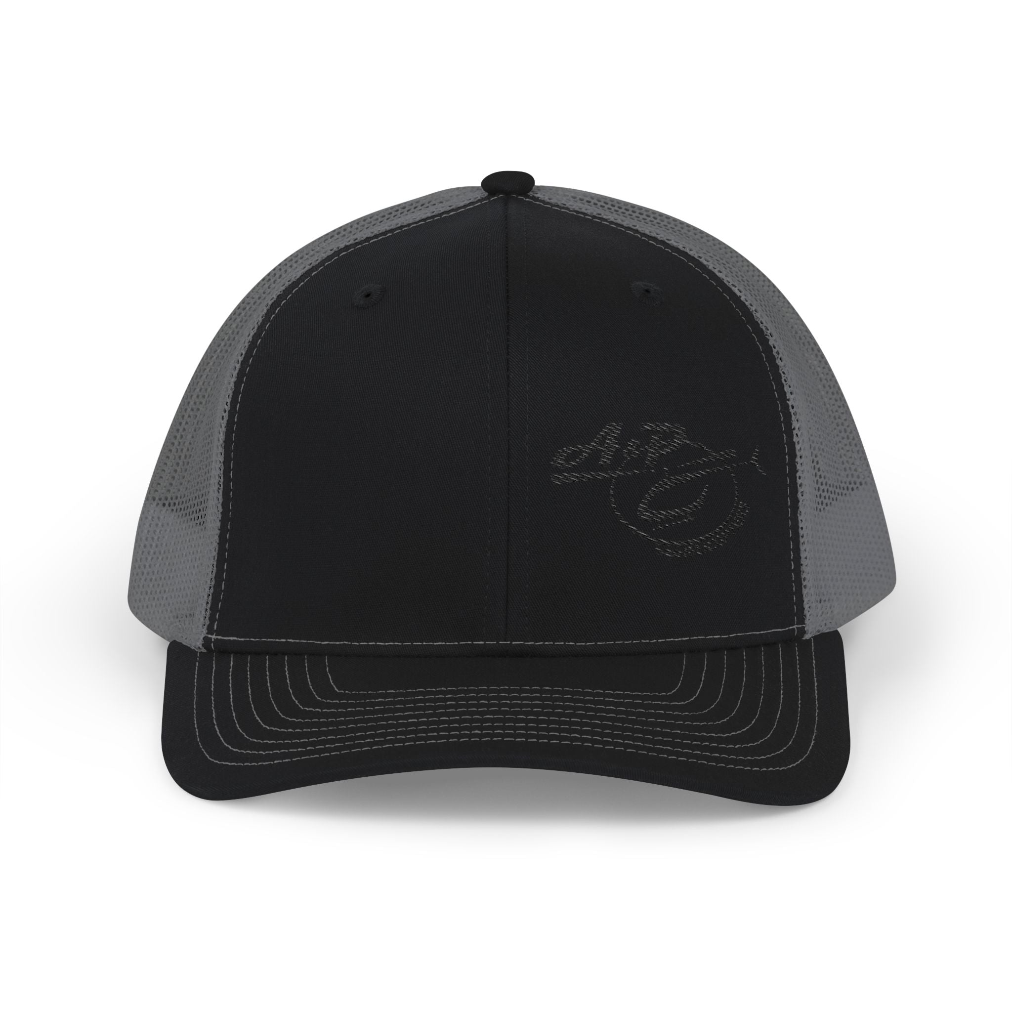 Trucker Cap with Dark Gray Embroidered Logo