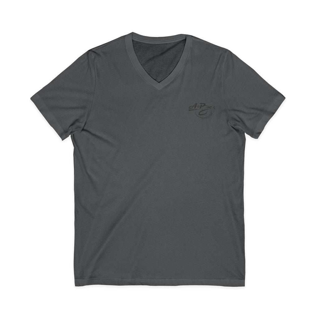 Dark Gray Logo V-Neck Tee