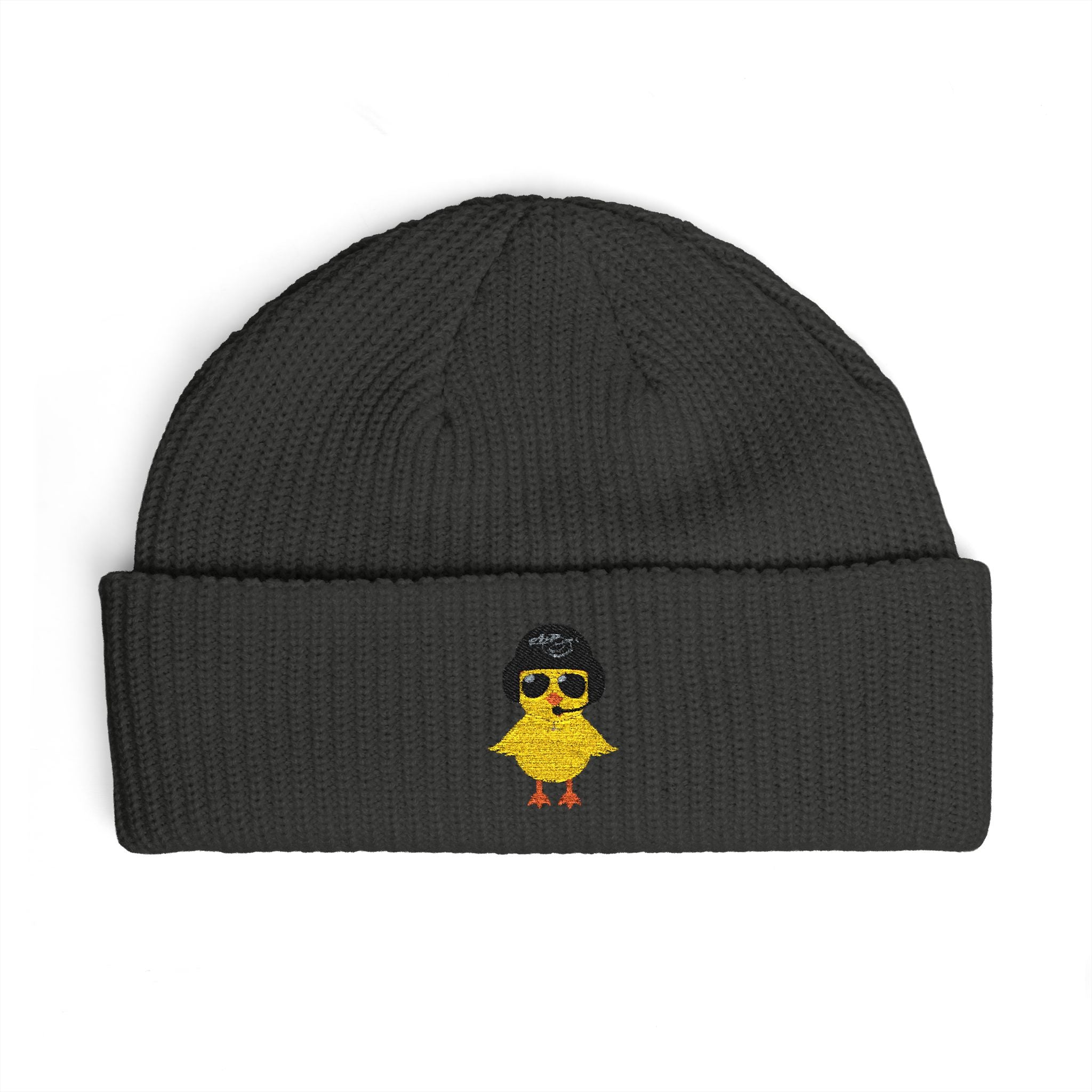 Cuff Beanie - Embroidered Heli-Chick Hat
