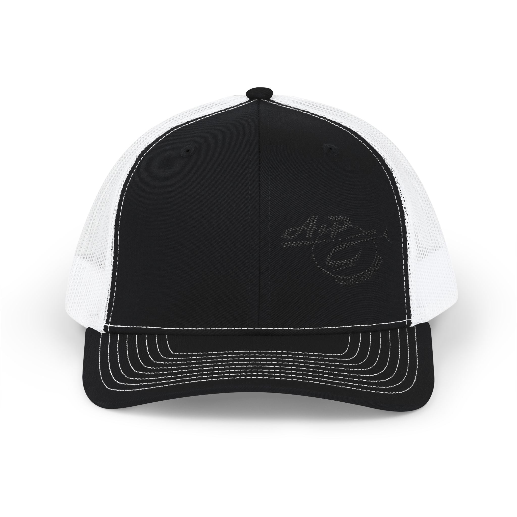 Trucker Cap with Dark Gray Embroidered Logo