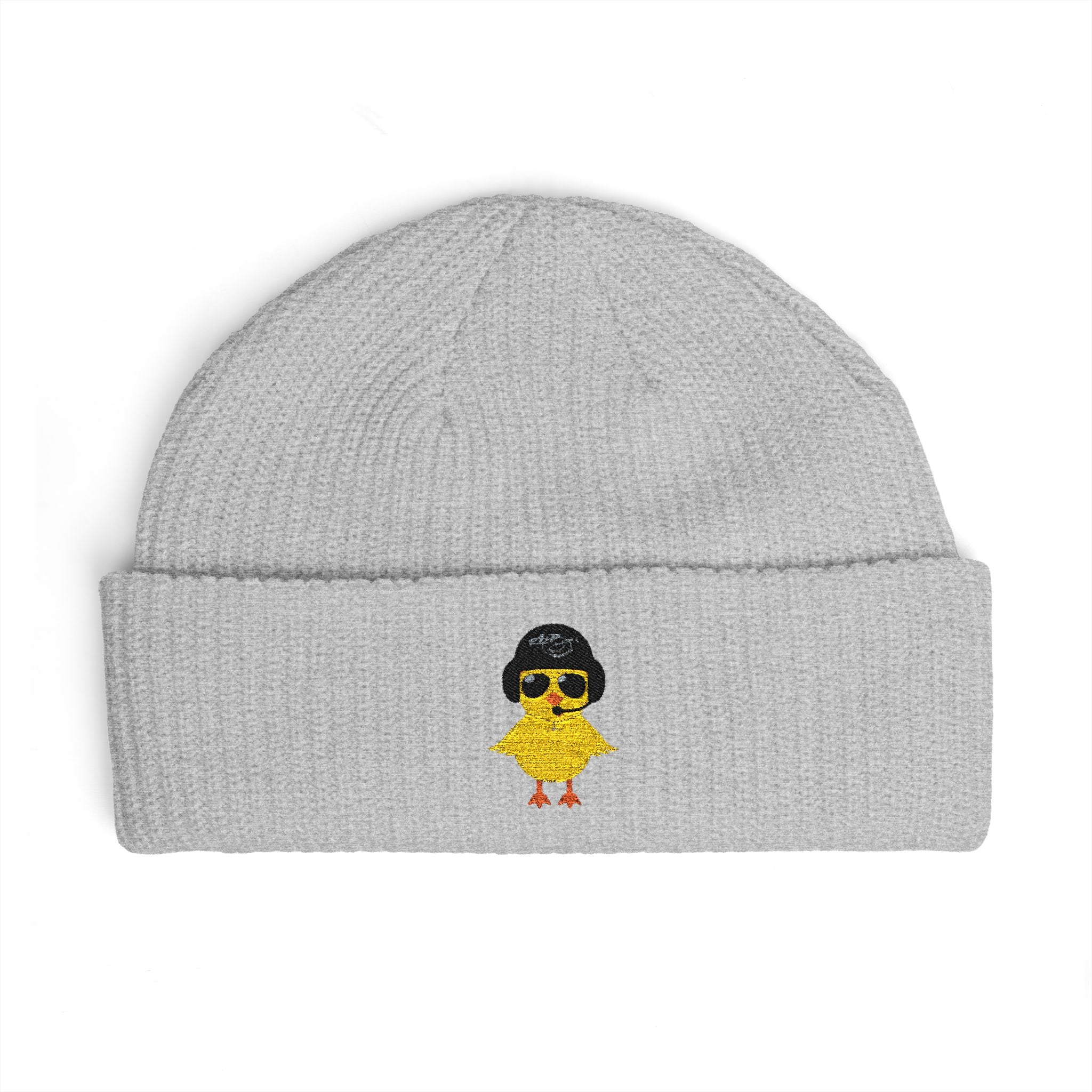 Cuff Beanie - Embroidered Heli-Chick Hat