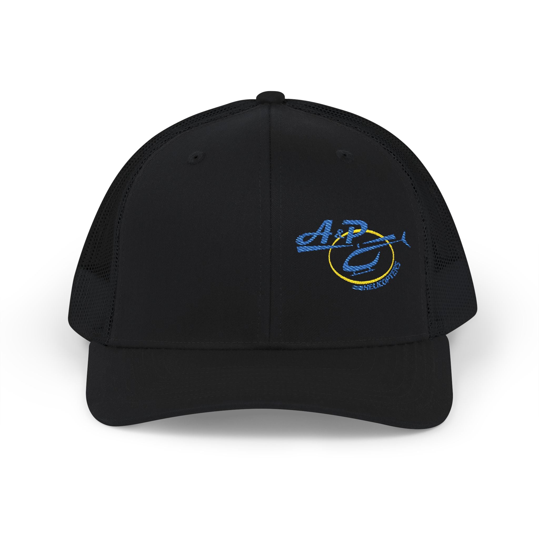 Trucker Cap with Blue & Yellow Embroidered Logo