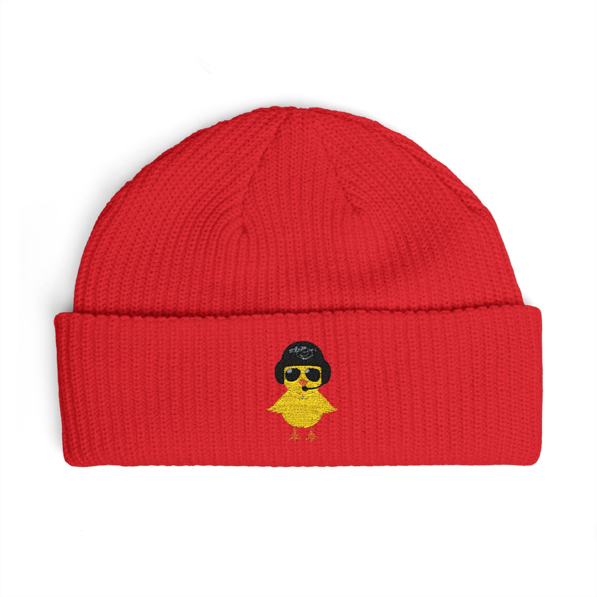Cuff Beanie - Embroidered Heli-Chick Hat