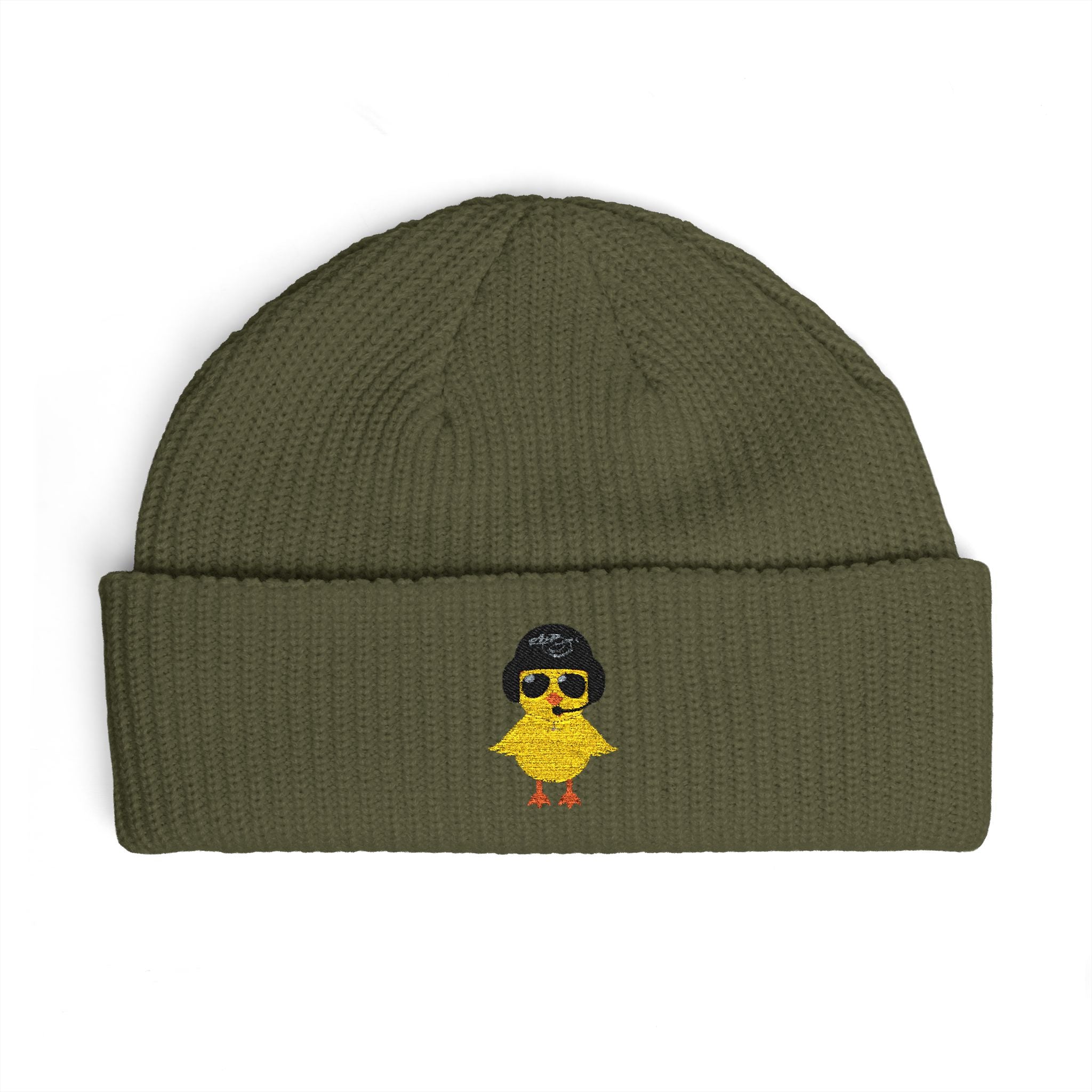 Cuff Beanie - Embroidered Heli-Chick Hat