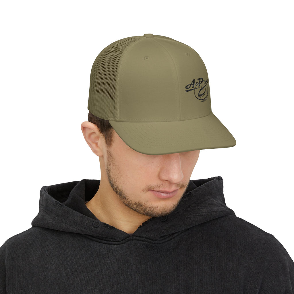 Trucker Cap with Dark Gray Embroidered Logo