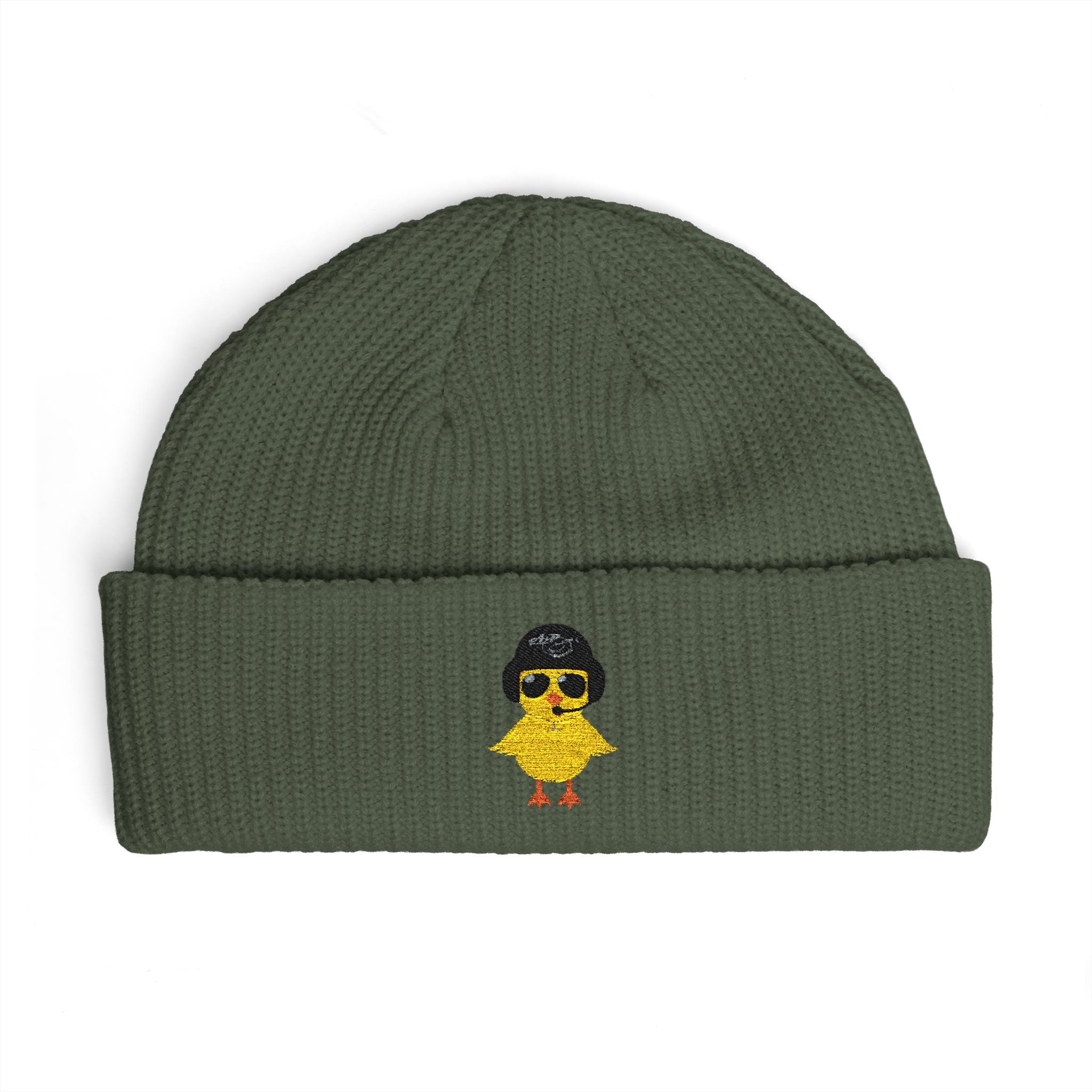 Cuff Beanie - Embroidered Heli-Chick Hat