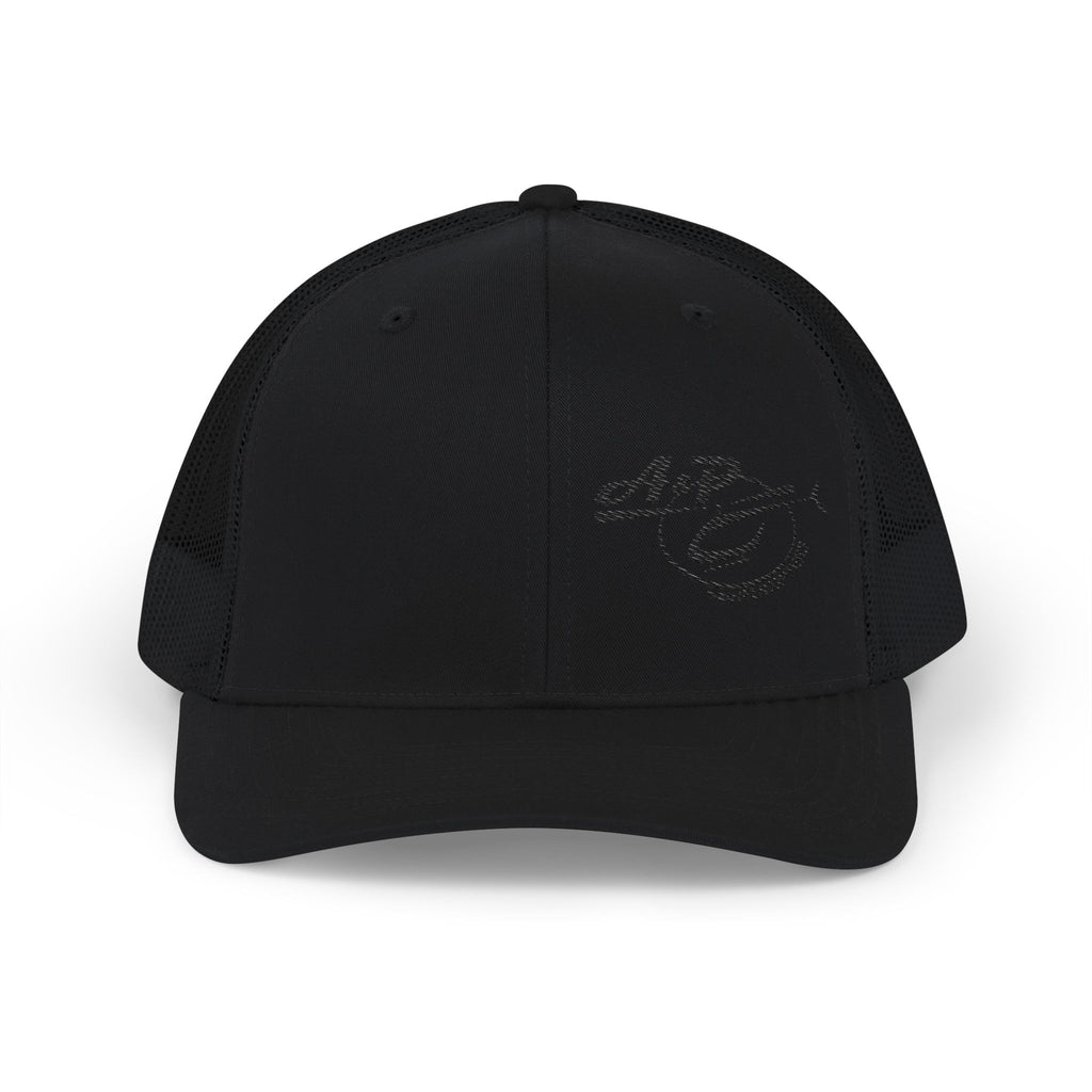 Trucker Cap with Dark Gray Embroidered Logo