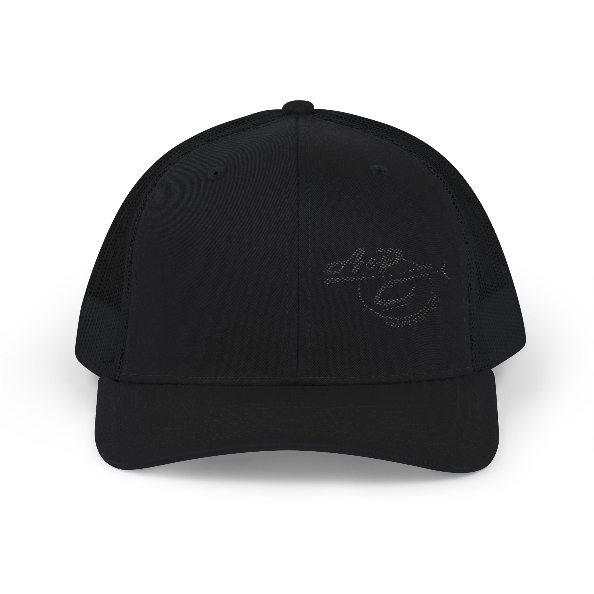 Trucker Cap with Dark Gray Embroidered Logo