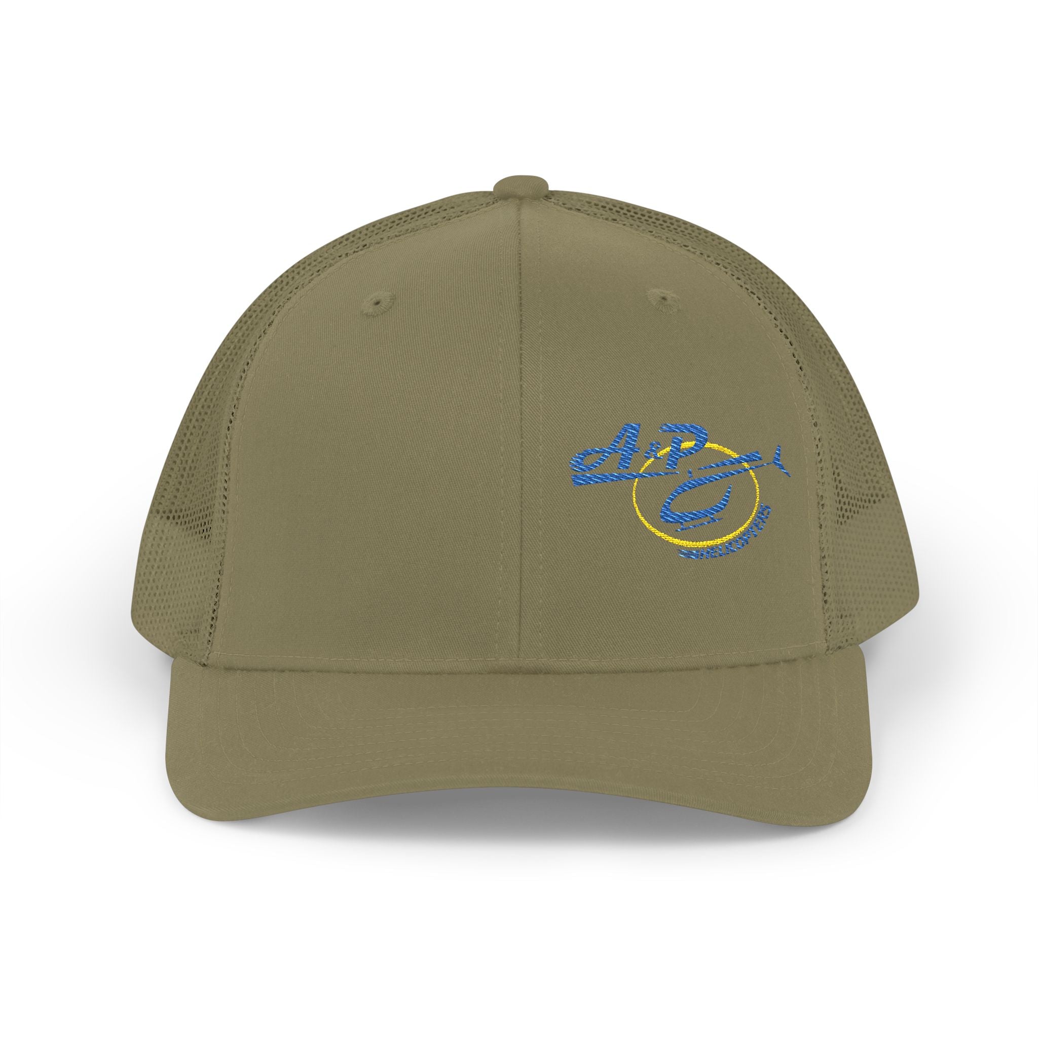 Trucker Cap with Blue & Yellow Embroidered Logo
